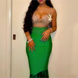 Green Shell Mermaid Costume